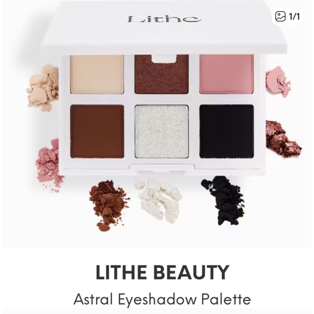 Lithel Astral Eyeshadow Palette 6 Color Sheer Ember Blush Stone Nova Onyx BNIB